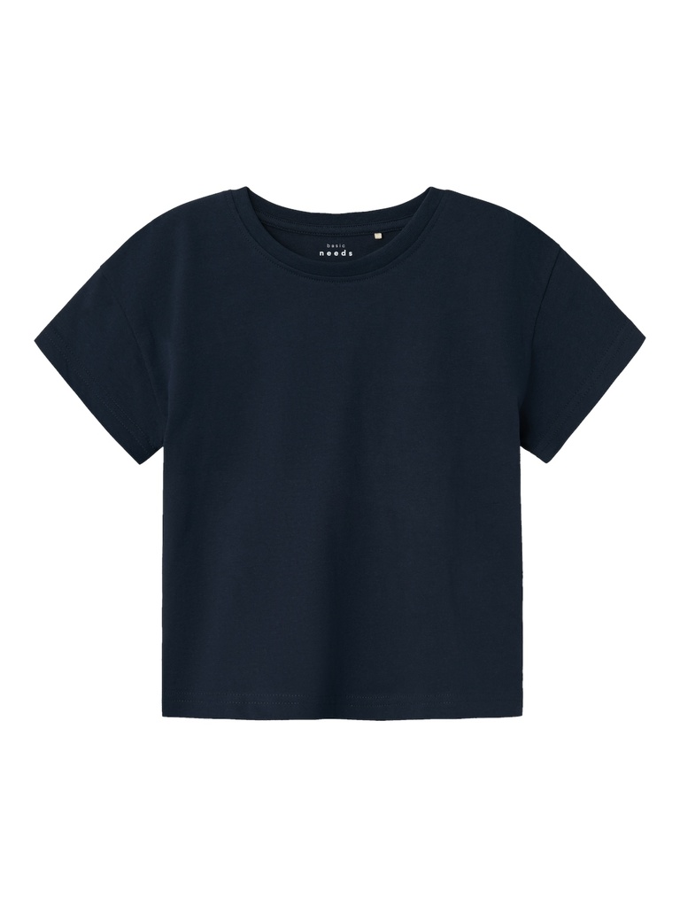 NAME IT KIDS - NKF VITA SS SHORT BOXY TOP - Dark Sapphire