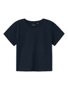 NAME IT KIDS - NKF VITA SS SHORT BOXY TOP - Dark Sapphire