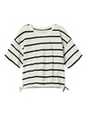 NAME IT KIDS - NKF FUNION SS CROPPED BOXY TOP - Jet Stream DARK SAPPHIRE