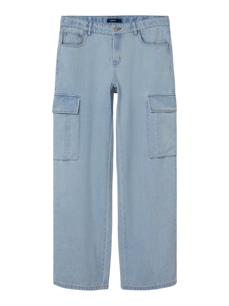LMTD - NLF TARTIZZA DNM LW WIDE CARGO PANT NOOS - Light Blue Denim