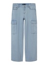 LMTD - NLF TARTIZZA DNM LW WIDE CARGO PANT NOOS - Light Blue Denim