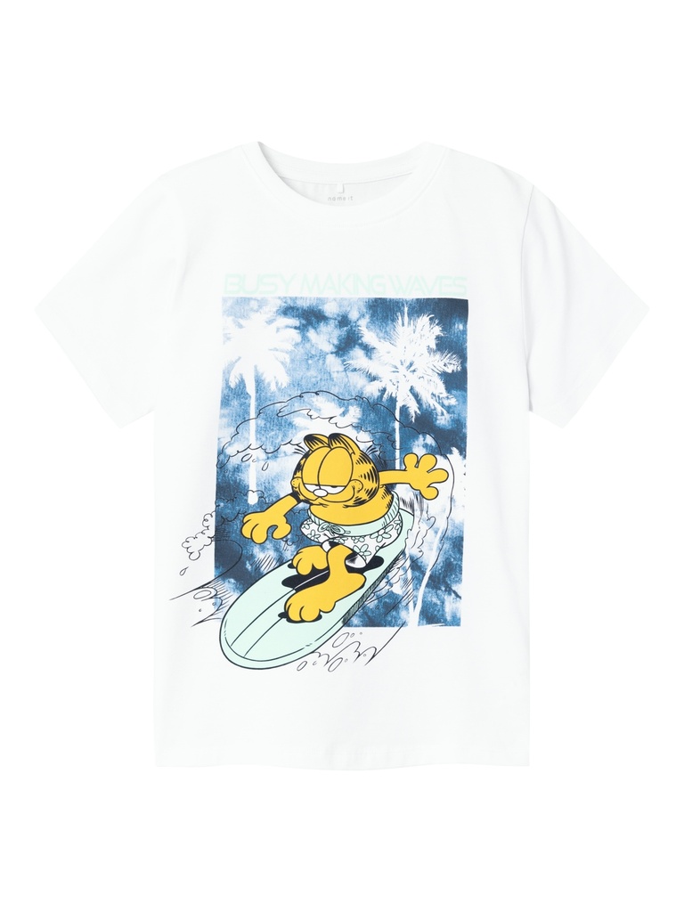 NAME IT KIDS - NKM MACLIN GARFIELD SS TOP BOX CPLG - Bright White