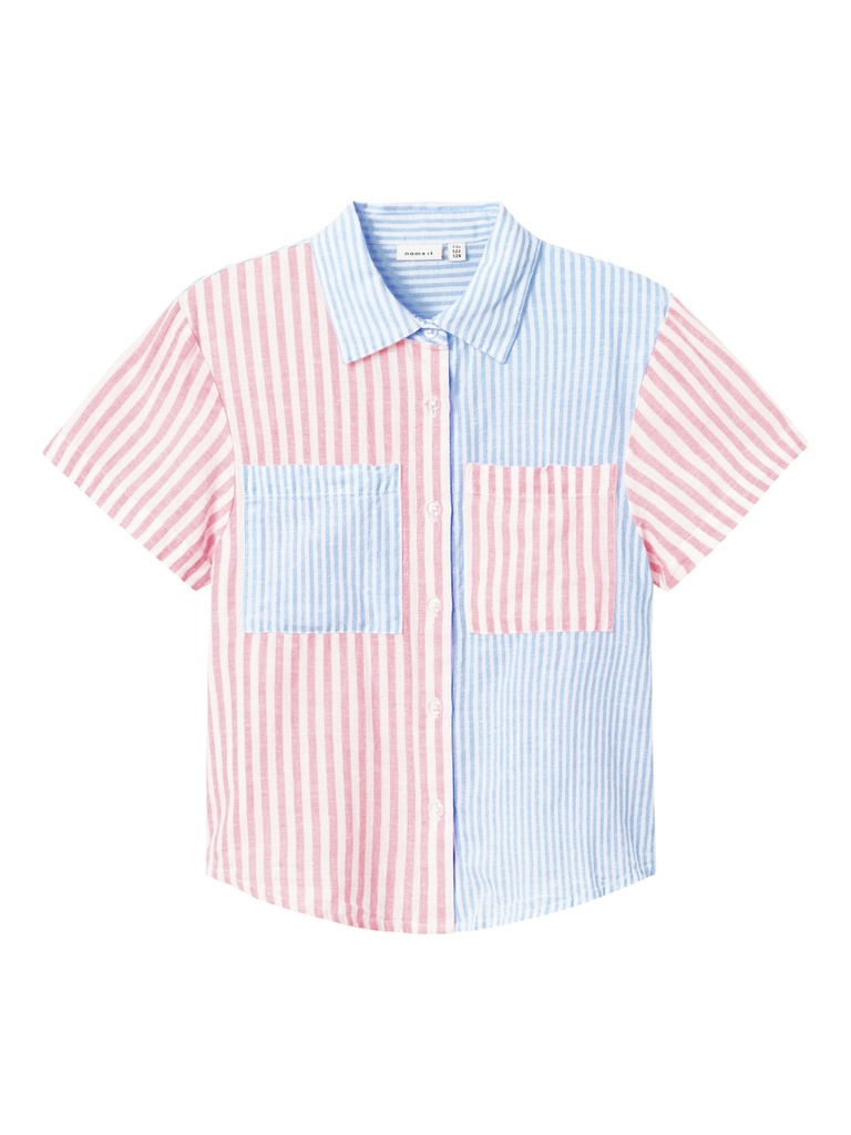 NAME IT KIDS - NKF HISTRIPE SS SHIRT - Parfait Pink