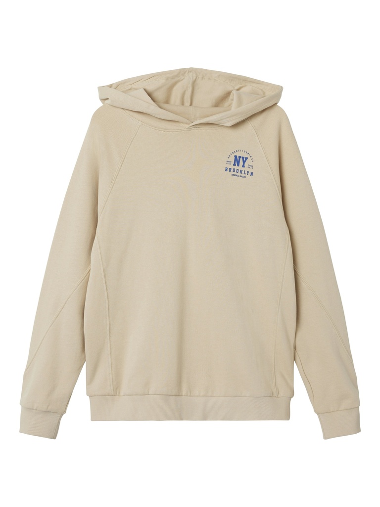NAME IT KIDS - NKM OBANDO LS LOOSE SWEAT BRU WH PB - Irish Cream