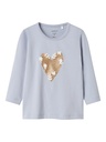 NAME IT BABY - NBF SHINE LS TOP BOX - Icelandic Blue