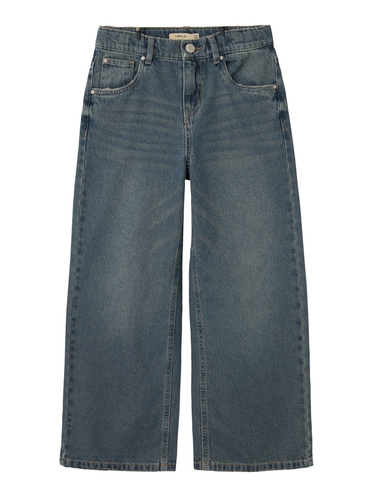 NAME IT KIDS - NKF BELLA SKATER WIDE JEANS 1896-ZD R - Dark Blue Denim Vintage