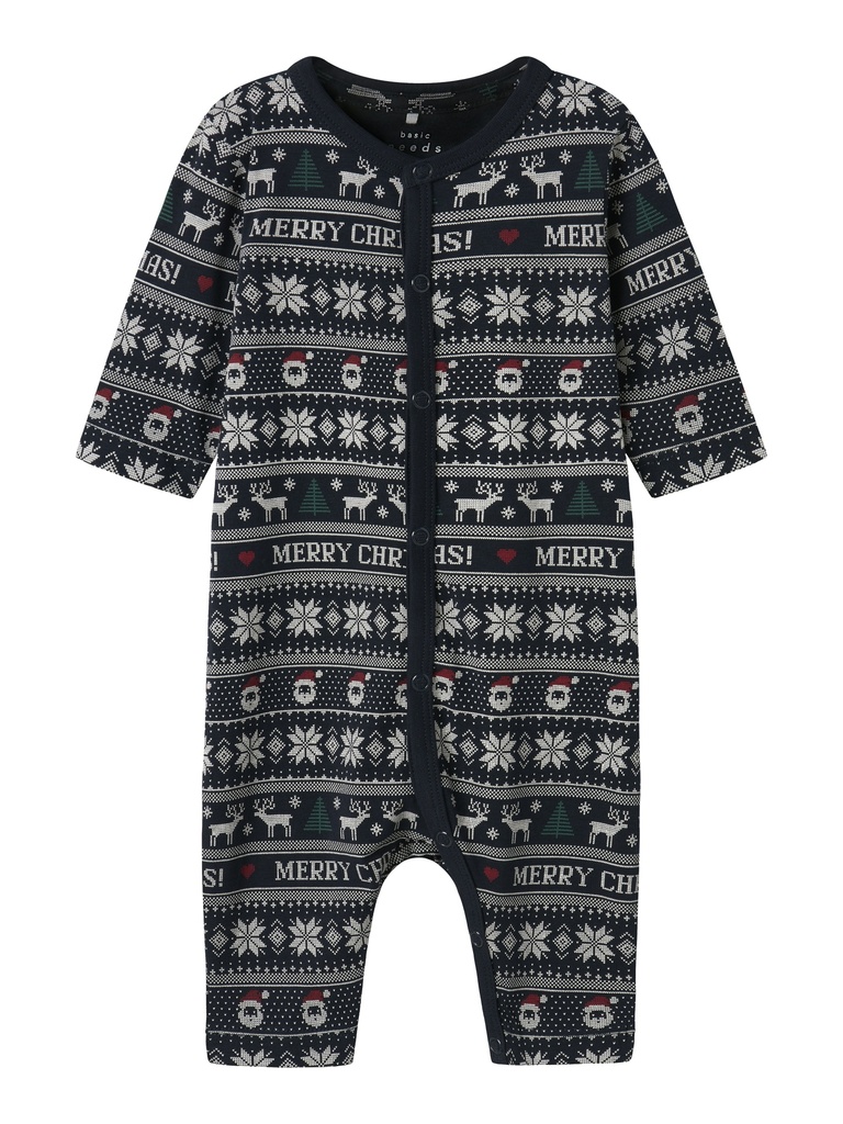 NAME IT BABY - NBN VISMAS LS NIGHTSUIT - Dark Sapphire Merry Christmas