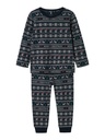 NAME IT MINI - NMN VISMAS LS NIGHTSET - Dark Sapphire Merry Christmas