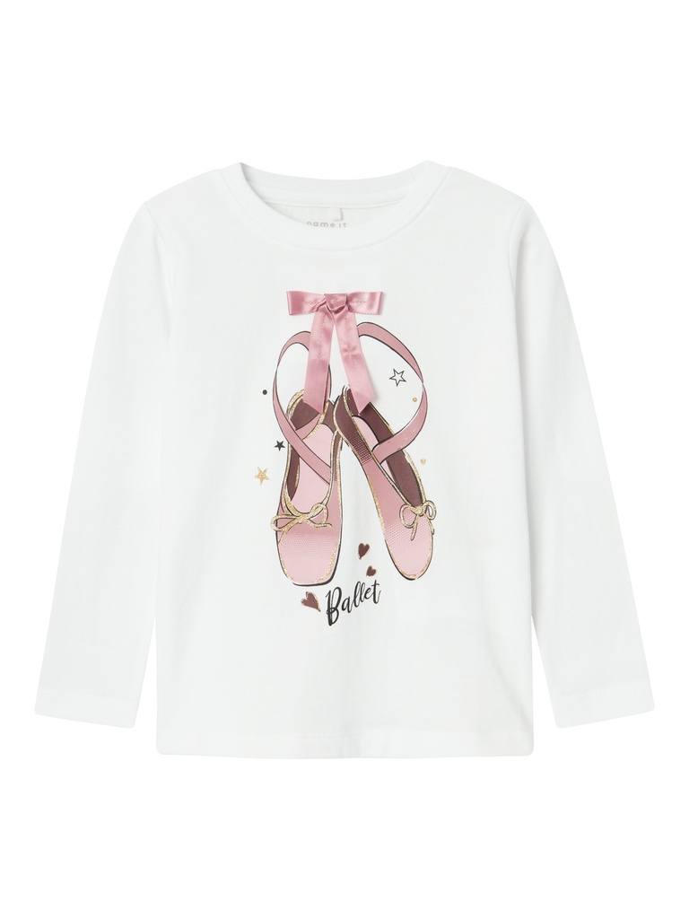 NAME IT MINI - NMF RHEA NREG LS TOP BOX - Bright White