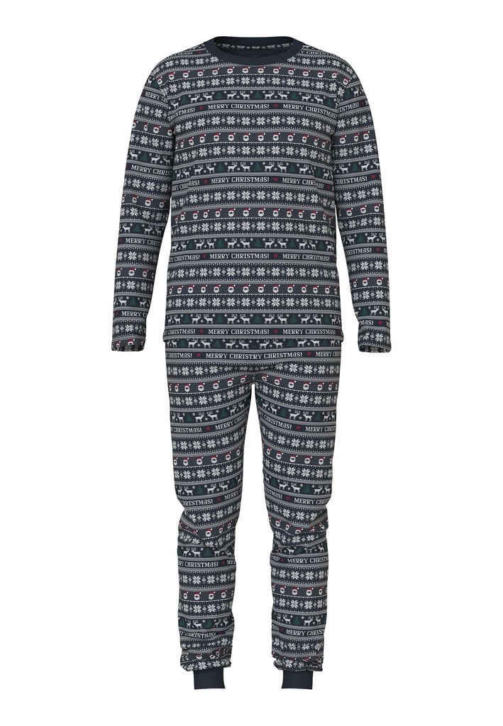 NAME IT KIDS - NAN VISMAS LS NIGHTSET - Dark Sapphire Merry Christmas