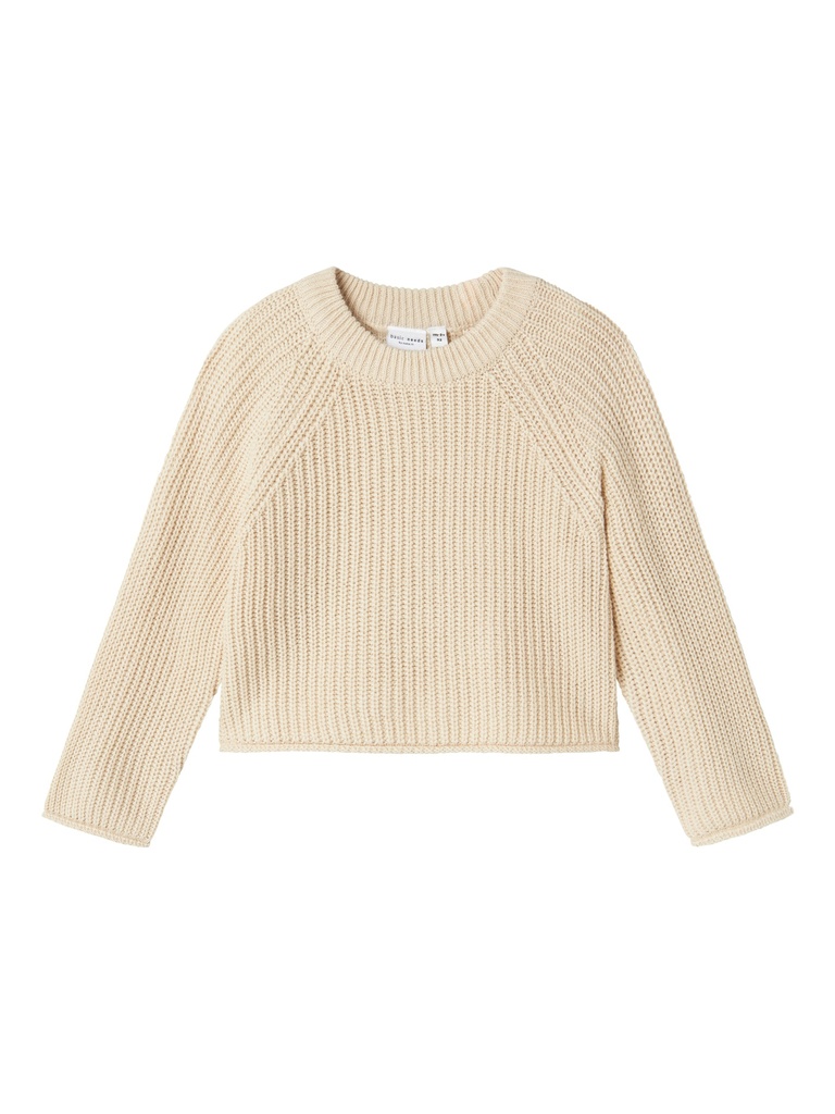 NAME IT MINI - NMF VENJA LS LOOSE SHORT KNIT - Summer Sand