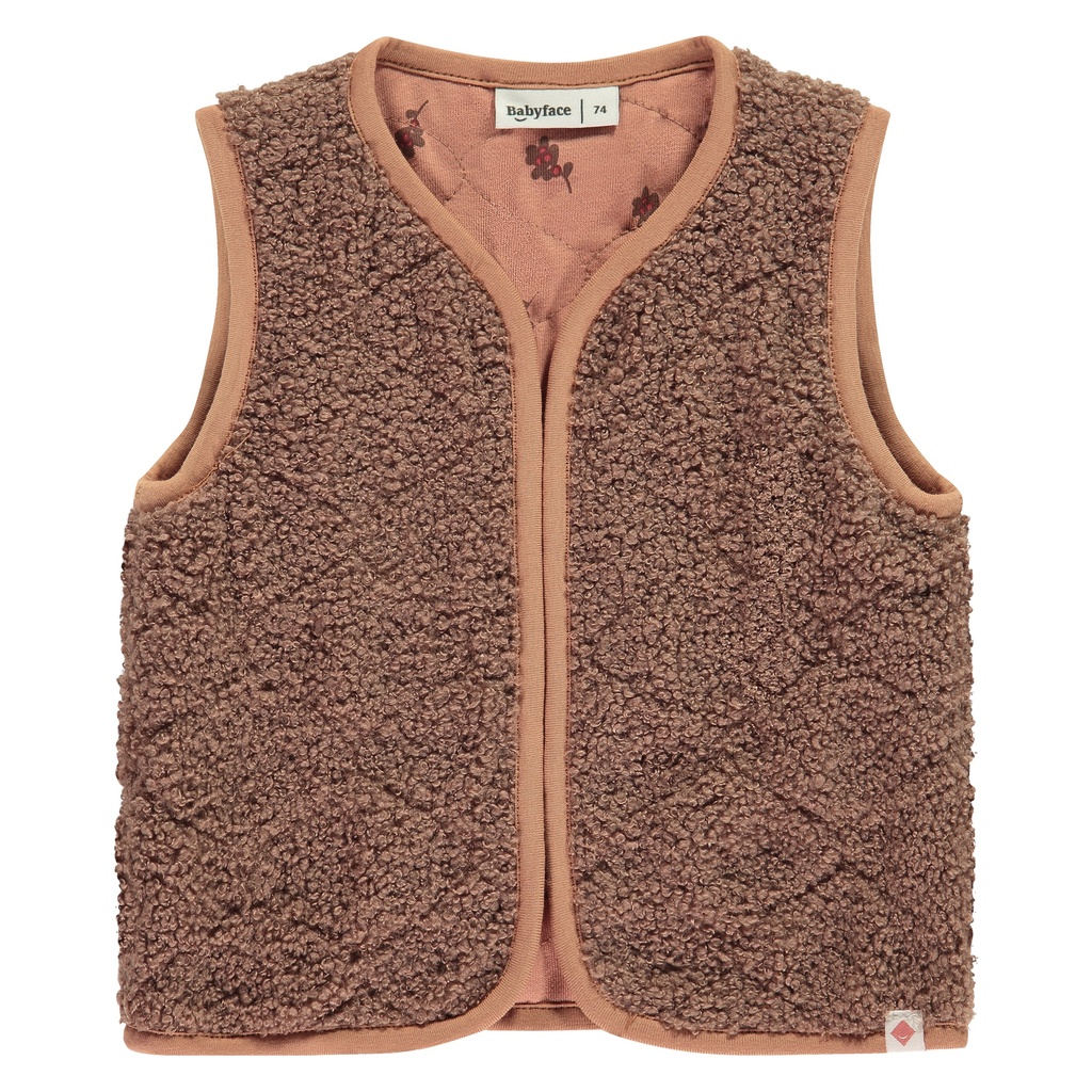 Babyface - girls teddy reversible jacket - wood - BBE24528428