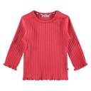Babyface - girls rib t-shirt longsleeve - red - BBE24528624