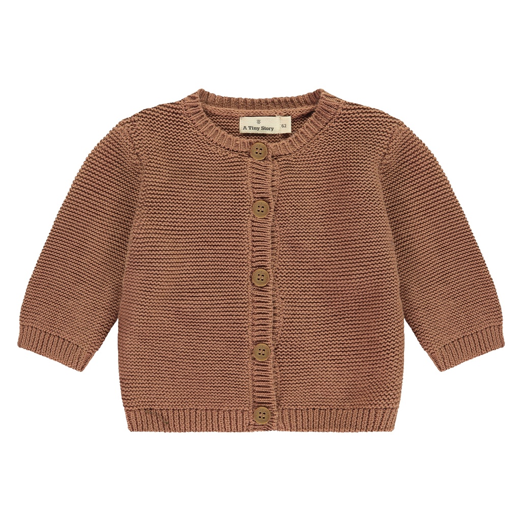 A Tiny Story - baby cardigan - mocha - TIN24429330