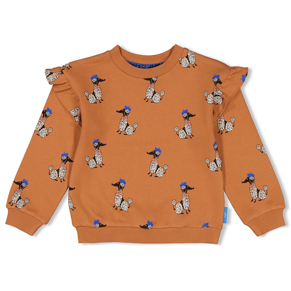 Jubel - Sweater AOP - Amour Toujours - Camel - 91600390
