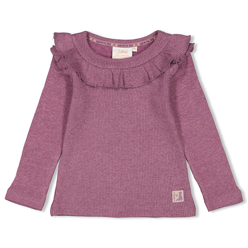 Jubel - Longsleeve ruches - Forest Fancy - Lila - 91600407