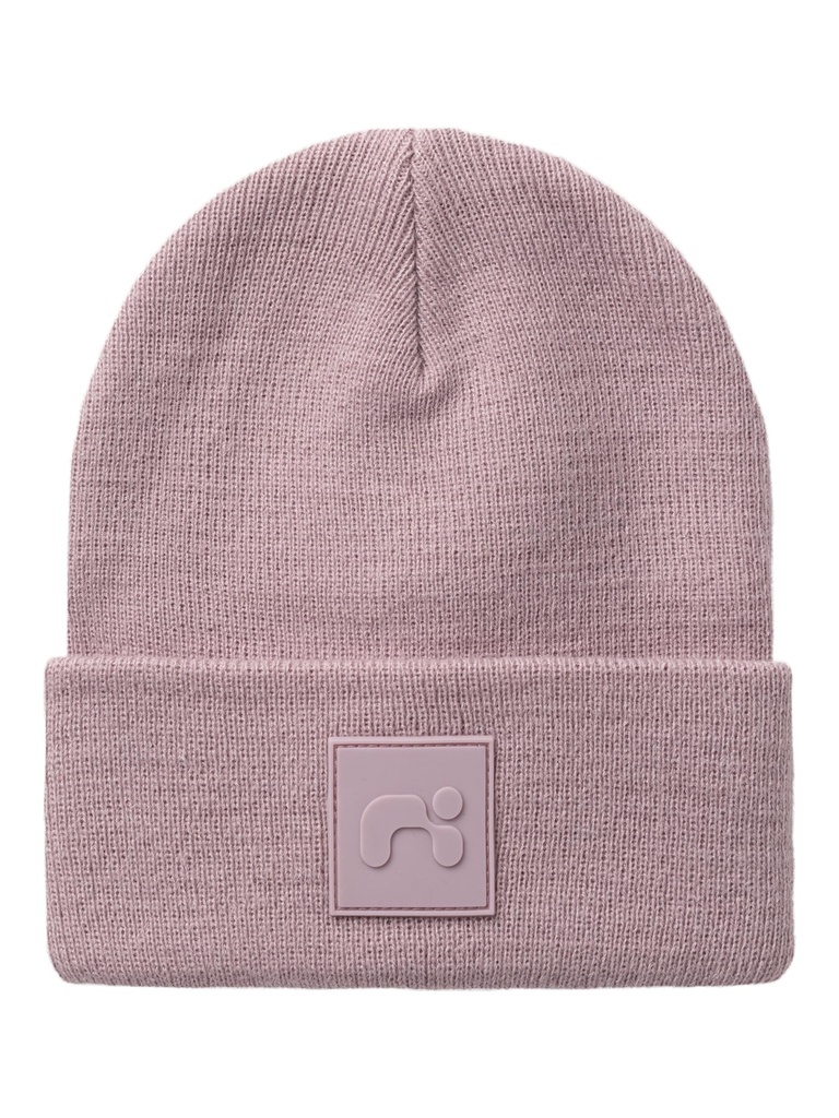 NAME IT MINI - NMN MALIK KNIT BEANIE BADGE - Mauve Shadows