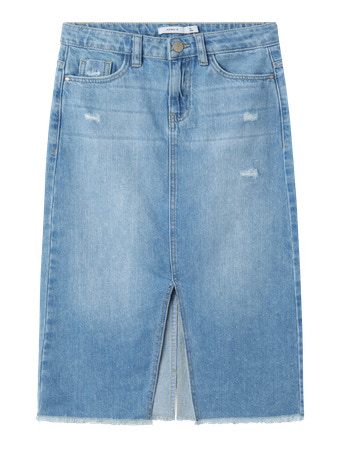 NAME IT KIDS - NKF KAT DNM LONG SKIRT 3724-BE NOOS - Light Blue Denim