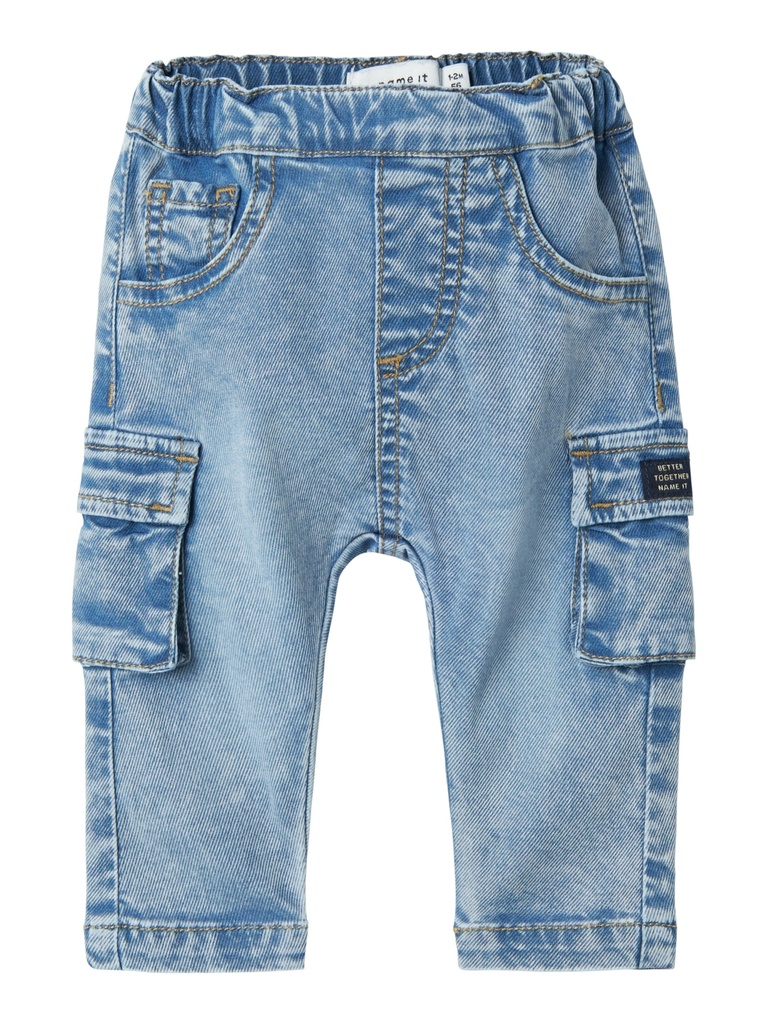NAME IT BABY - NBM BEN BAGGY CARGO JEANS 2727-YB NOOS - Medium Blue Denim