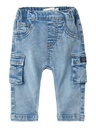 NAME IT BABY - NBM BEN BAGGY CARGO JEANS 2727-YB NOOS - Medium Blue Denim