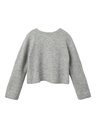 LMTD - NLF BOWBACK LS SHORT KNIT - Light Grey Melange