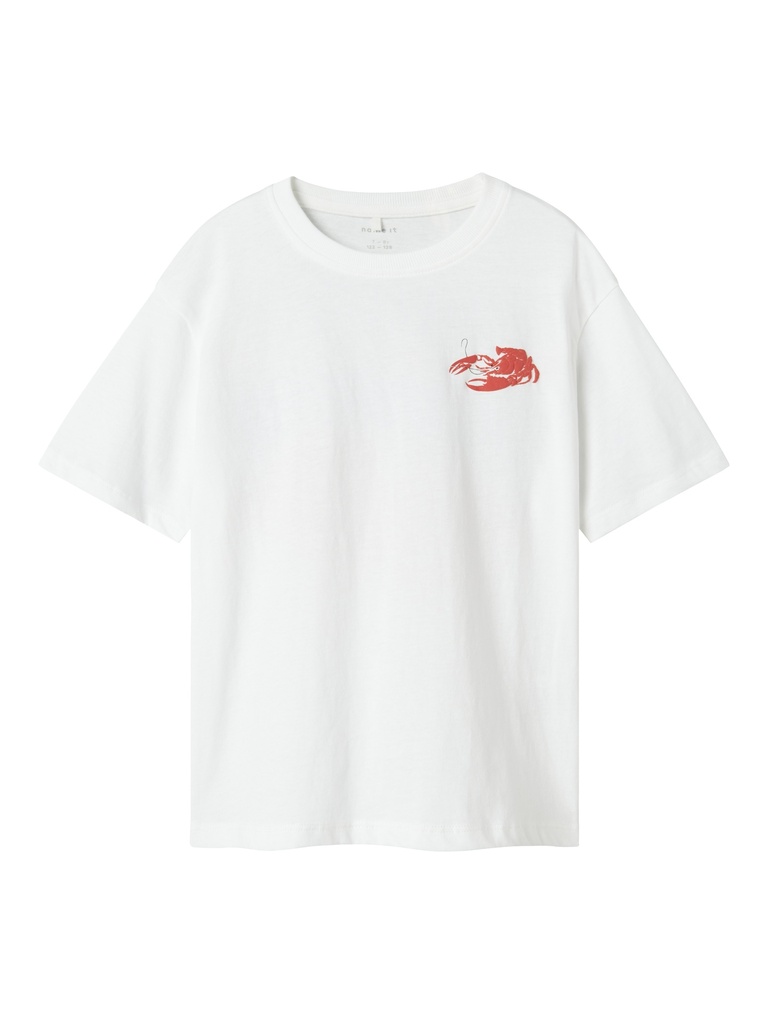 NAME IT KIDS - NKM FONNOT SS NREG TOP BOX - Bright White LOBSTER