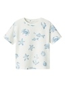 NAME IT MINI - NMM FILLE SS TOP BOX - Cloud Dancer