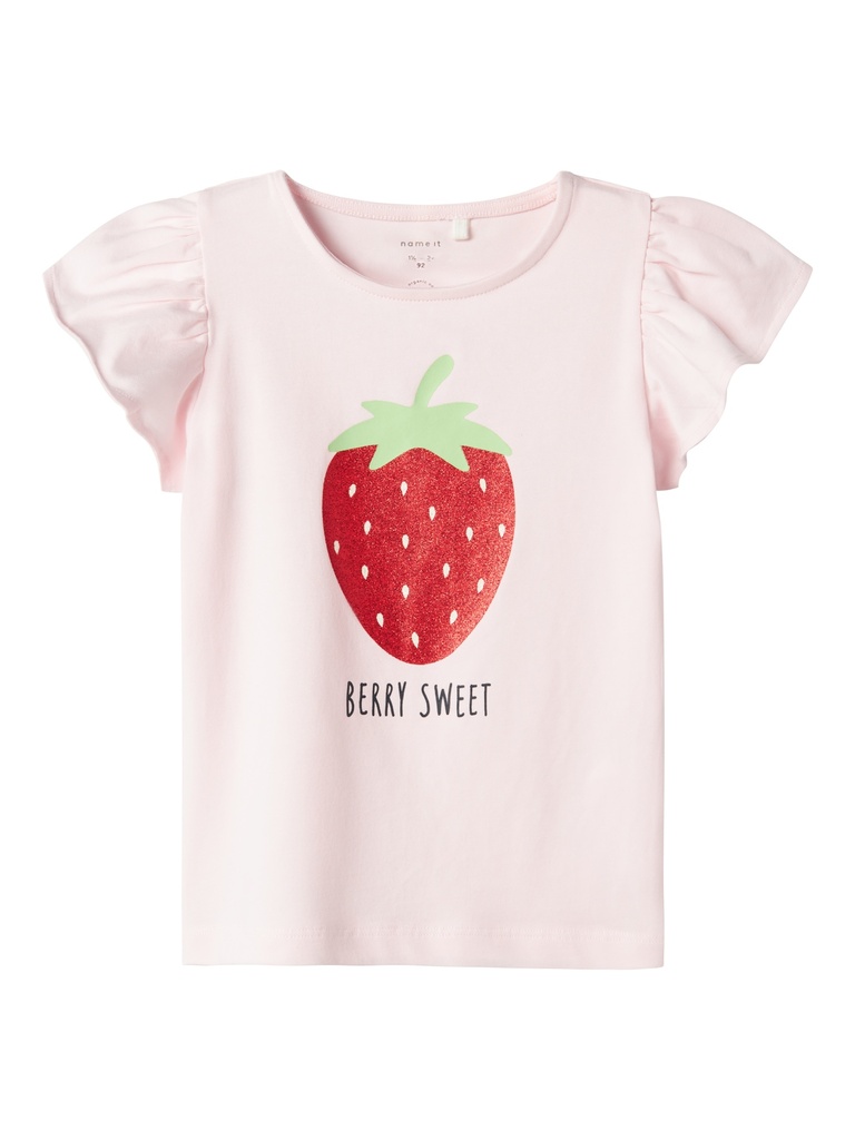 NAME IT MINI - NMF FOLLYGLITTER SS TOP BOX - Ballerina