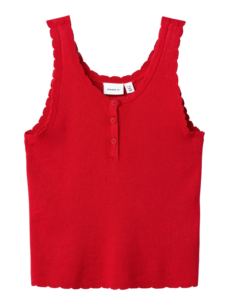 NAME IT KIDS - NKF FILISA KNIT STRAP TOP - Chinese Red