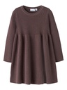 NAME IT MINI - NMF OLIVINE LS KNIT DRESS - Peppercorn