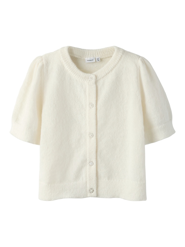 NAME IT KIDS - NKF NABETH 2/4 SL KNIT CARD - Cloud Dancer