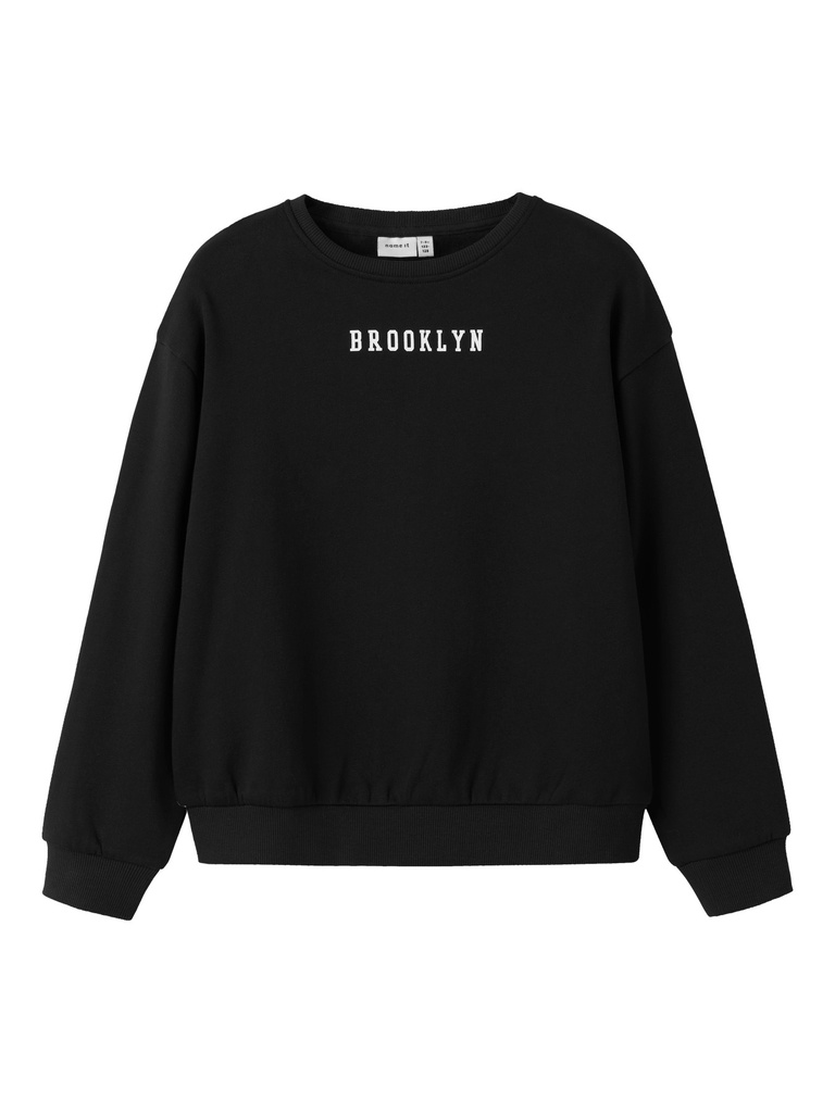 NAME IT KIDS - NKF NEVEA RLX SWEAT BRU - Black