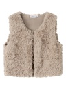 NAME IT MINI - NMF NANO FAKE FUR VEST - Island Fossil
