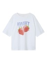 NAME IT KIDS - NKF TAFINA NREG SS TOP - Bright White Strawberry