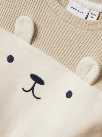 NAME IT BABY - NBN LIVS LS SWEAT UNB - Cloud Dancer