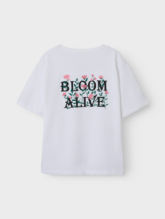 NAME IT KIDS - NKF LONNIE NREG SS TOP BOX - Bright White