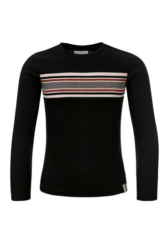 [8719645103633] Looxs - Girls T-shirt l/s - black - 2032-5458-099