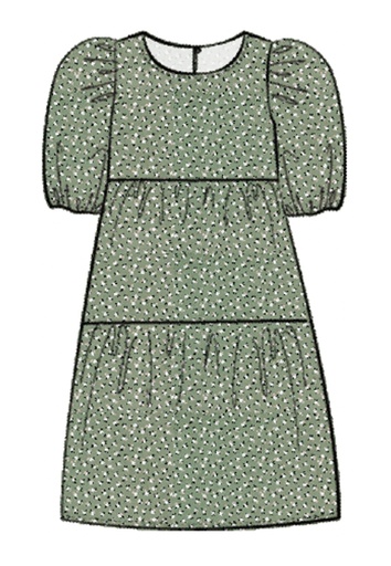 NAME IT KIDS - NKF HIMILU SS DRESS BOX - Silver Sage