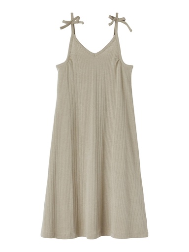 [5715101556558] NAME IT KIDS - NKF JACAY STRAP MIDI DRESS - Silver Sage