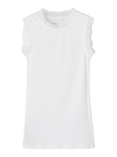 NAME IT KIDS - NKF RUNI SL XSL TOP NOOS - Bright White