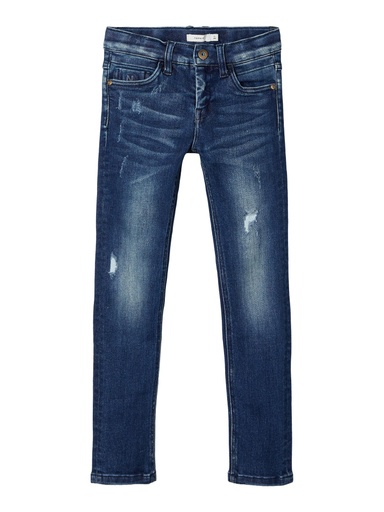 NAME IT KIDS - NKM THEO DNMTEWS 3413 PANT NOOS - Dark Blue Denim