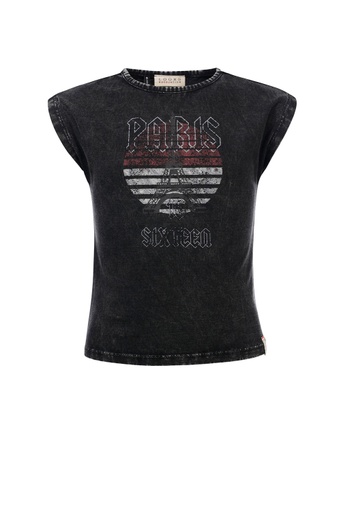[8719645116596] Looxs - 10Sixteen Acid wash T-shirt - ACID BLACK - 2111-5416-089