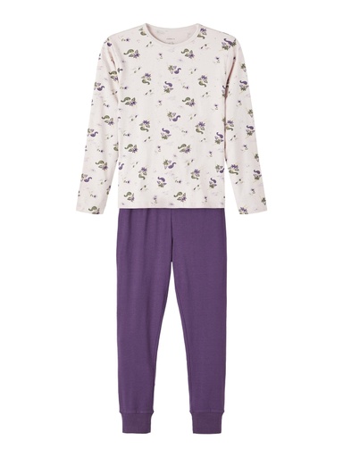 NAME IT KIDS - NKF NIGHTSET GRAY LILAC FAIRY NOOS - Gray Lilac