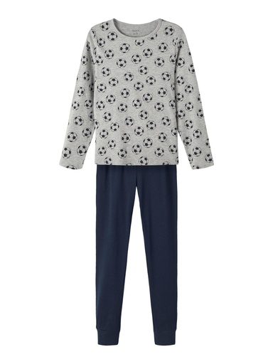NAME IT KIDS - NKM NIGHTSET MELANGE FOOTBALL NOOS - Grey Melange