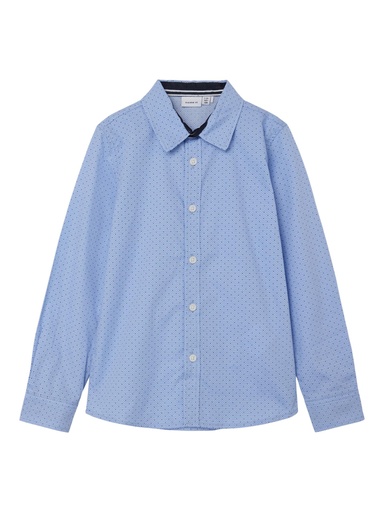 NAME IT KIDS - NKM NISA LS SHIRT NOOS - Dusty Blue DOT