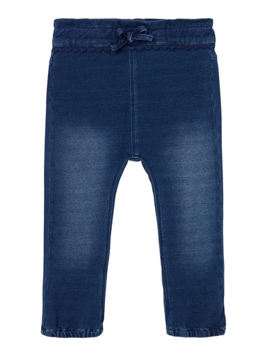 NAME IT MINI - NMF BIBI DNMTORINA SWE PANT NOOS - Dark Blue Denim