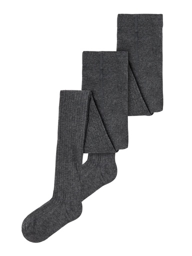 NAME IT KIDS - NKN PANTYHOSE RIB 2P NOOS - Dark Grey Melange