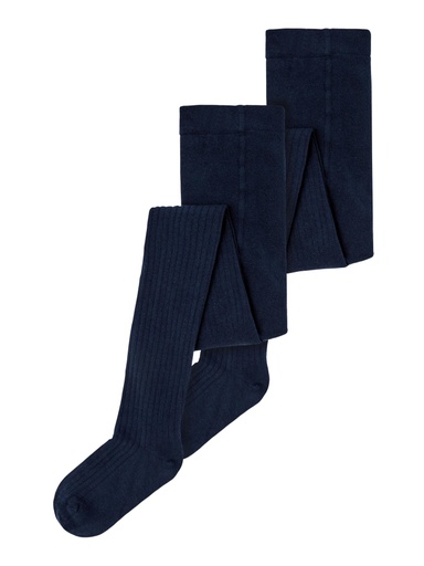 NAME IT KIDS - NKN PANTYHOSE RIB 2P NOOS - Dark Sapphire