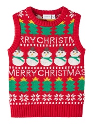 NAME IT MINI - NMM RULLE LS KNIT VEST - Jester Red