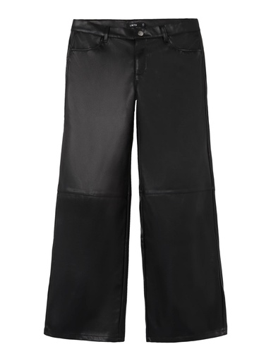 LMTD - NLFRU HW WIDE PU PANT - Black